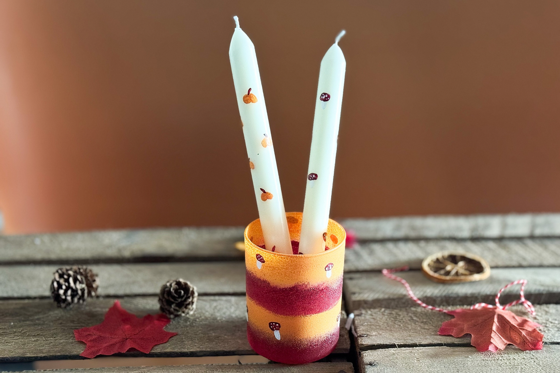 lichtjesbox kaarsen verven