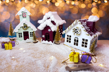 Maak je eigen kerstdorp met de DIY pakketten kersthuisjes