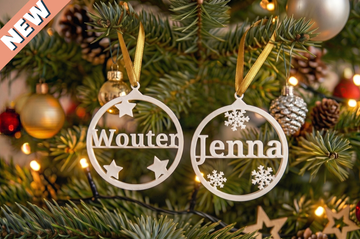 Gepersonaliseerde Kerstbal Met Naam Wit