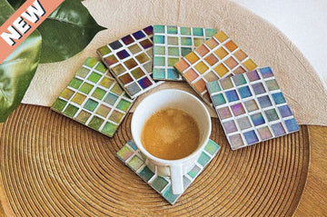 Kit DIY dessous de verre en mosaïque de verre