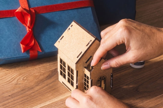 DIY Pakket Houten Kersthuisje Model 6