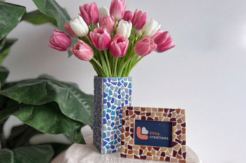 Bundel - DIY Pakket Mozaïek Vaas + Mozaïek Fotolijst