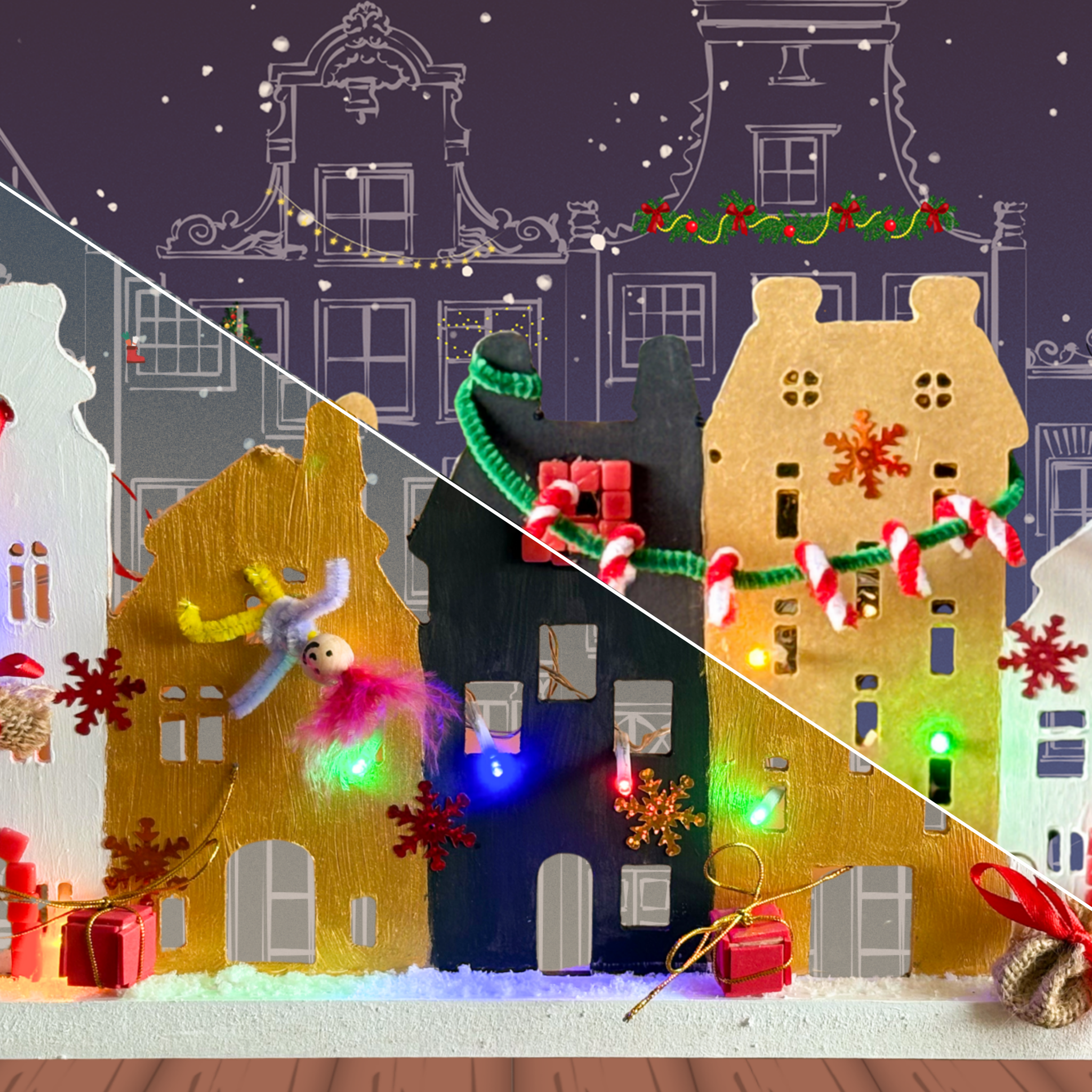 Grachtenpand van hout