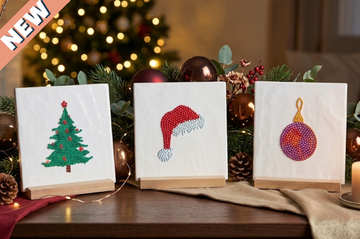 Kit de décoration DIY Noël - 3 carreaux en céramique