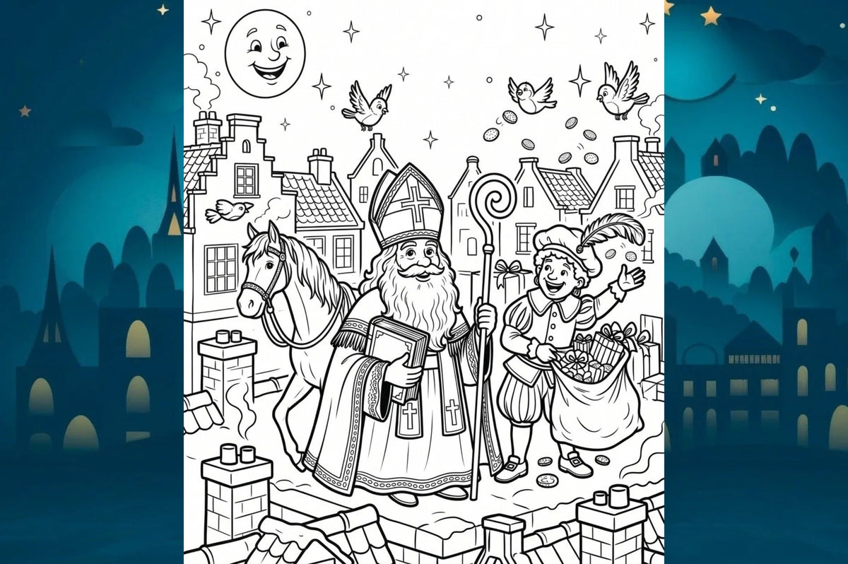 Sinterklaas kleurplaat voor kinderen