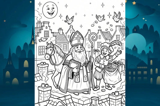 Sinterklaas kleurplaat voor kinderen