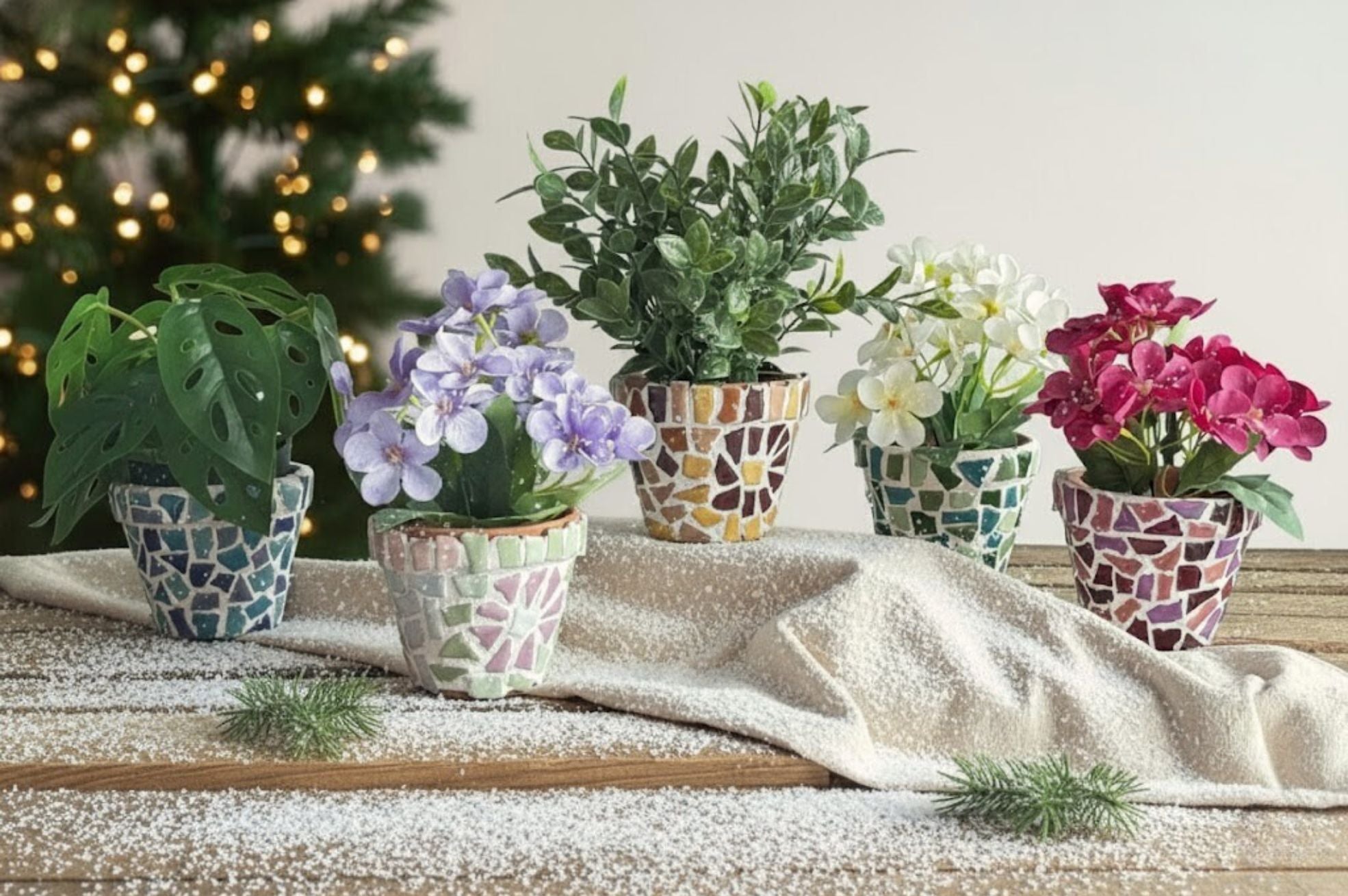 DIY Pakket Mozaïek Bloempot (2 stuks)