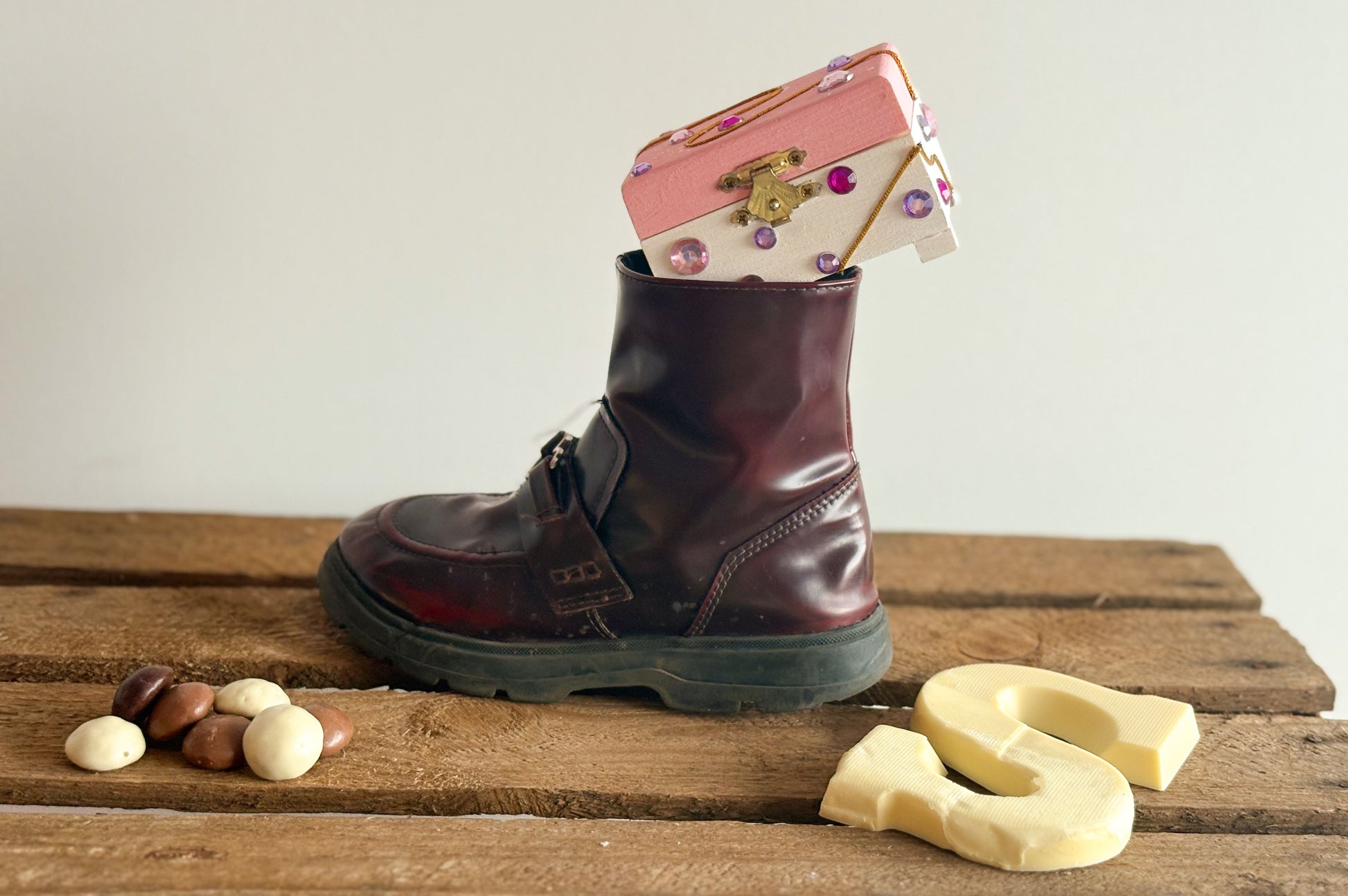 Sieradenkistje Roze/Wit