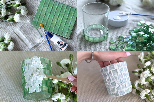 DIY Pakket Waxinelichthouders met Glasmozaiek